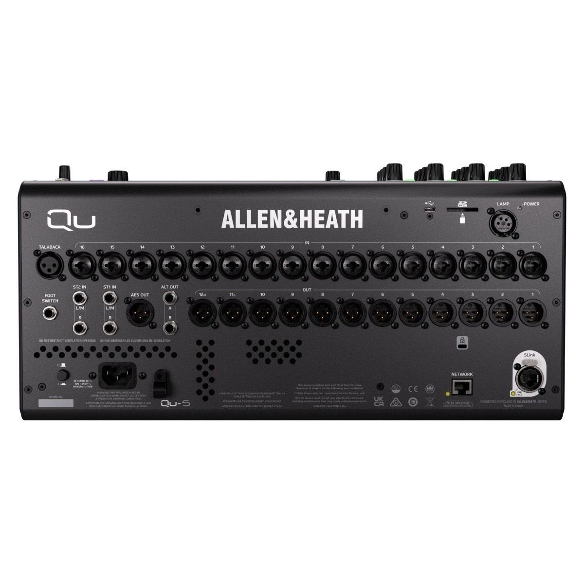 Allen & heath qu-5 mixer digitale 16 in 12 out 17 fade motorizzati