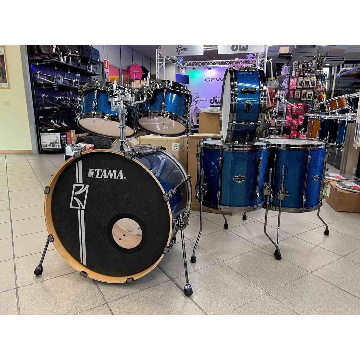 TAMA Superstar Hyper-Drive Maple Indigo Sparkle Cassa 22 - USATO GARANTITO