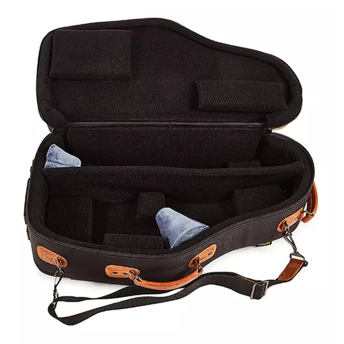 Gard 121 esk elite custodia doppia per sax alto e sax soprano nera con inserti marroni