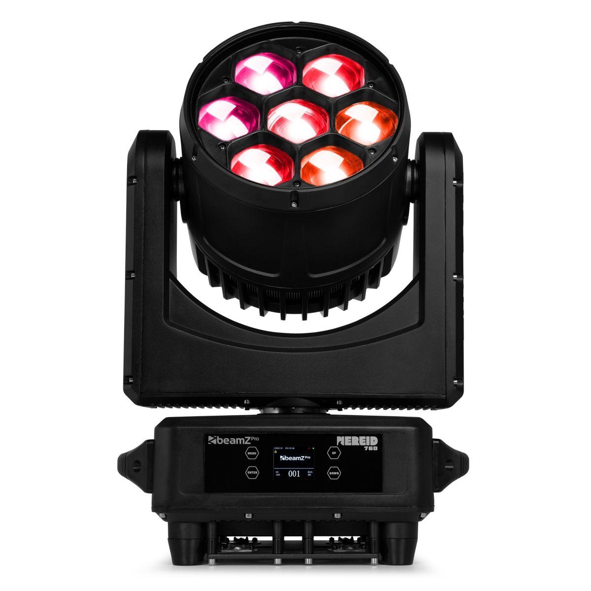 BEAMZ Nereid760 IP65 Testa mobile a LED Wash per esterni con zoom 7x60W
