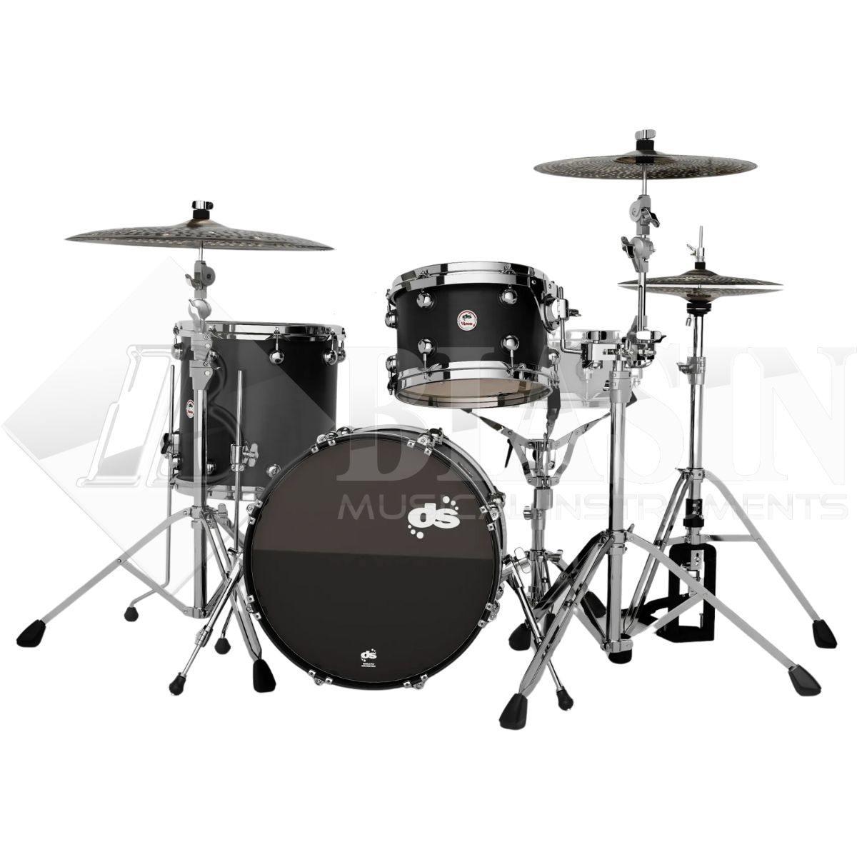 DS DRUM Venom Bop Kit Maple Shell Pack 3 pezzi Carbon Stain 18/12/14