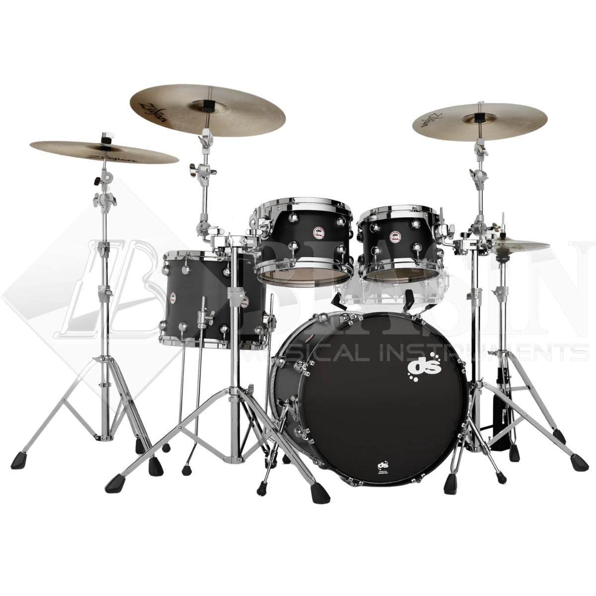 DS DRUM Venom Club Kit Maple Shell Pack 4 pezzi Carbon Stain 20/10/12/14