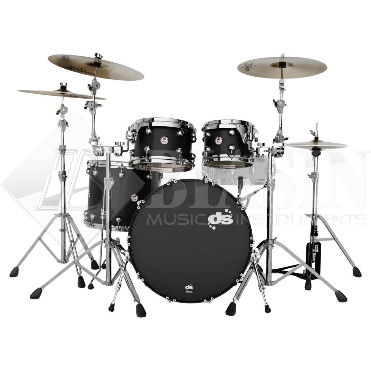 DS DRUM Venom Studio Kit Maple Shell Pack 4 pezzi Carbon Stain 22/10/12/16