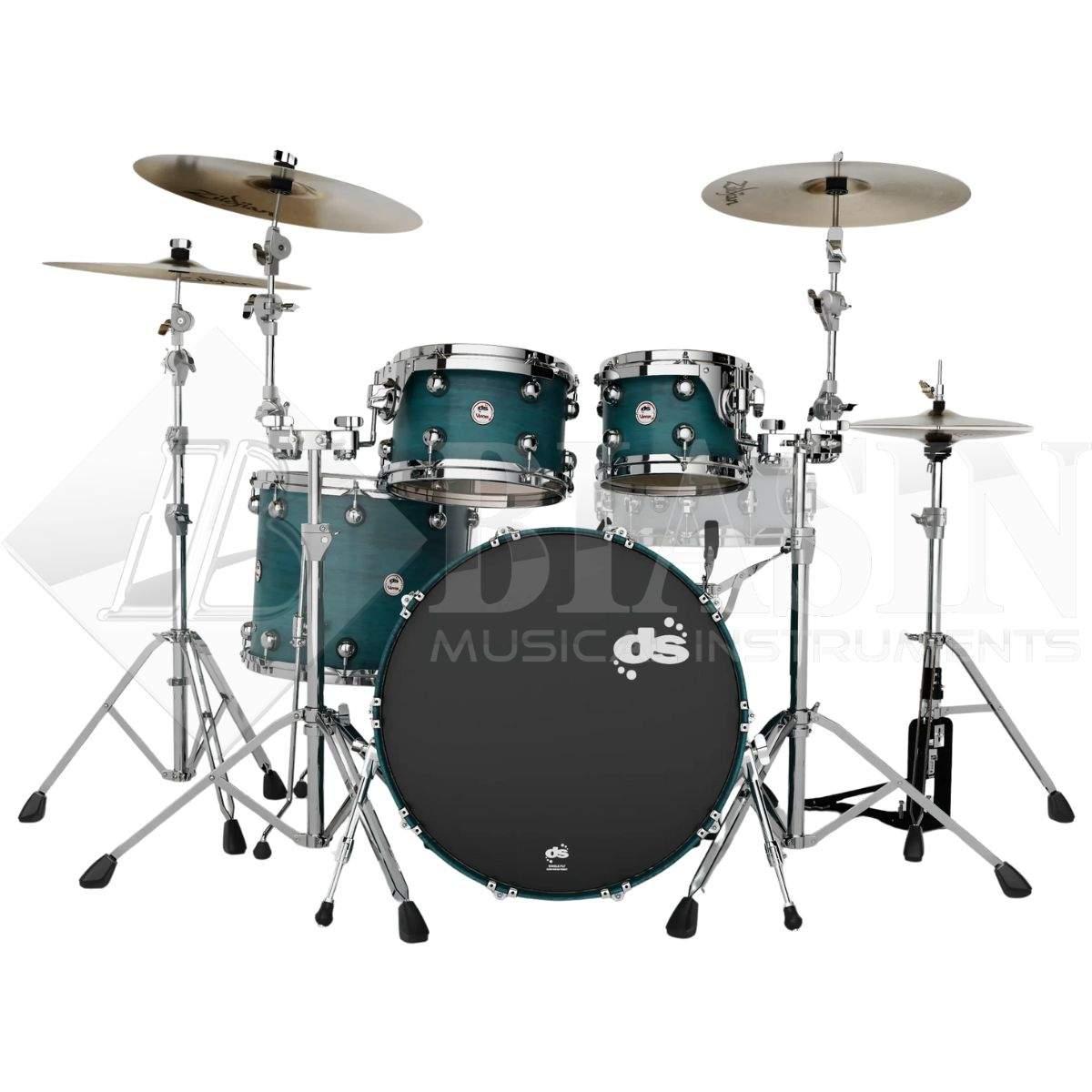 DS DRUM Venom Studio Kit Maple Shell Pack 4 pezzi Teal Stain 22/10/12/16