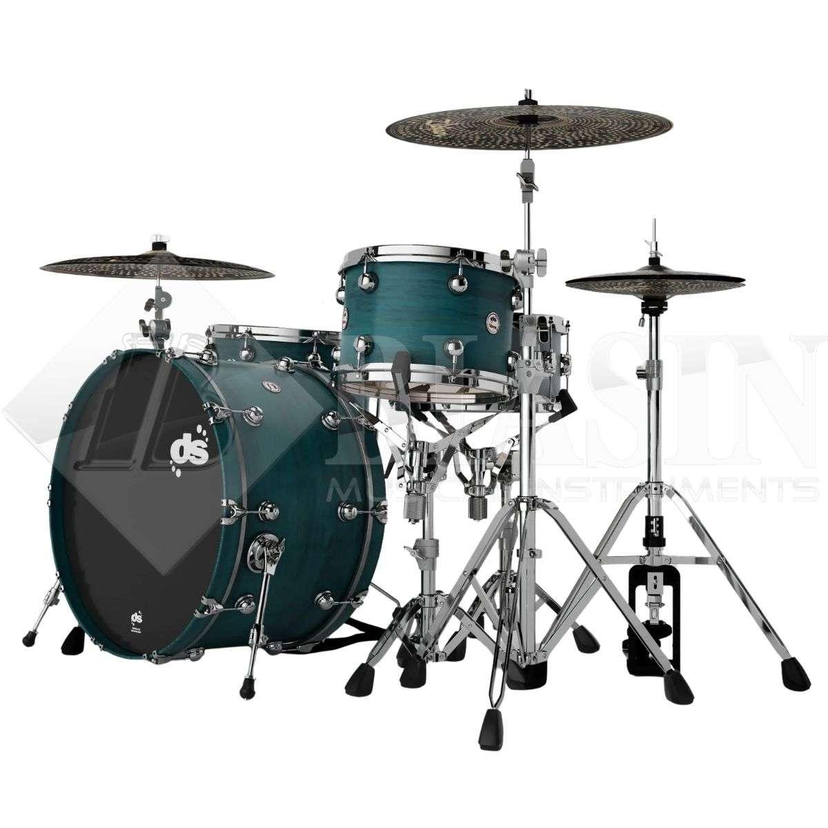 DS DRUM Venom Rock Kit Maple Shell Pack 3 pezzi Teal Stain 24/13/16