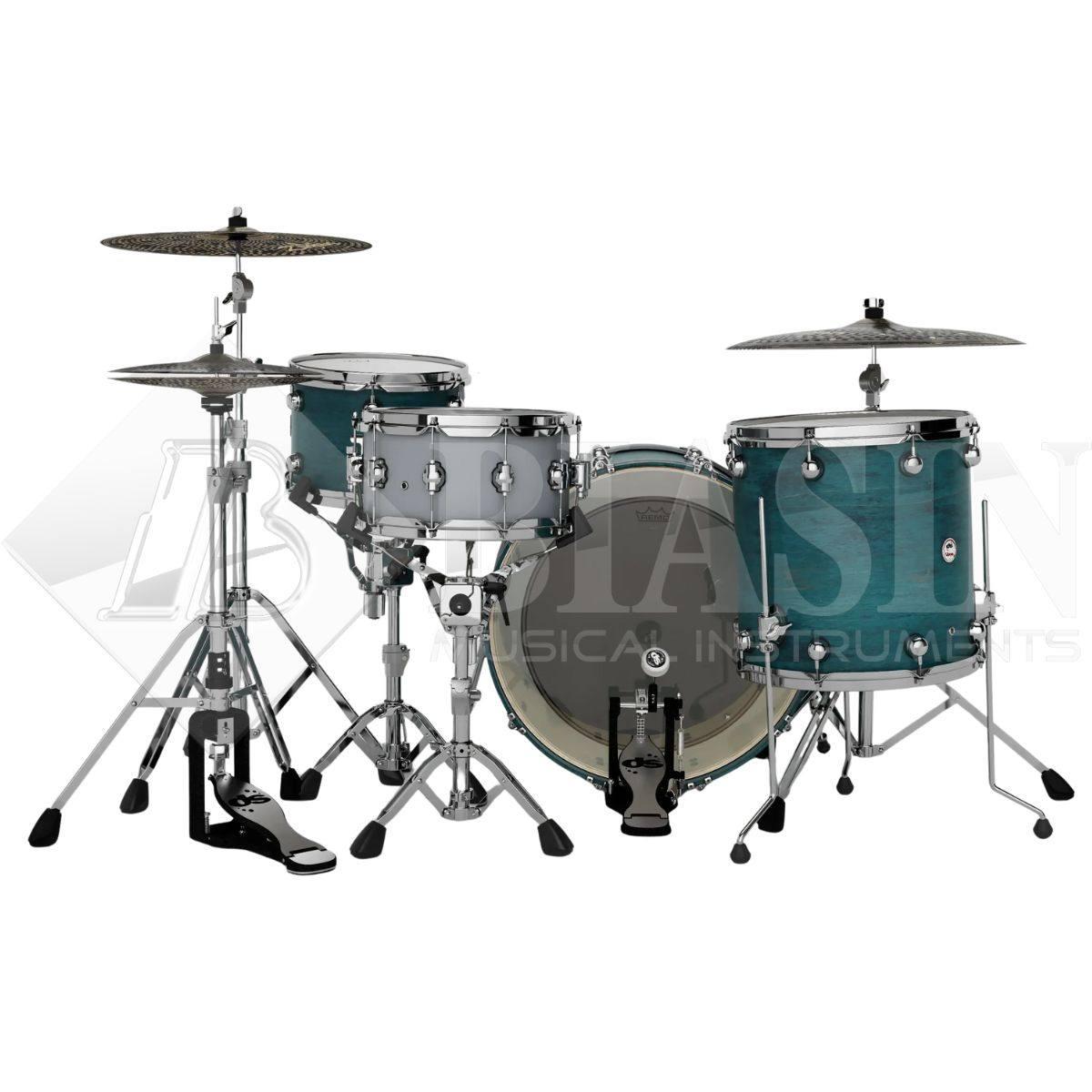 DS DRUM Venom Rock Kit Maple Shell Pack 3 pezzi Teal Stain 24/13/16
