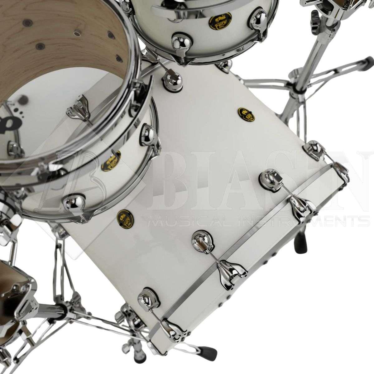 DS DRUM Fury Studio Kit Maple Shell Pack 4 pezzi White Pearl Lacquer 22/10/12/16