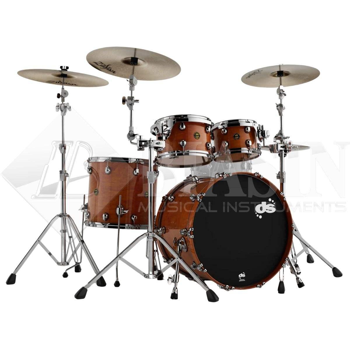 DS DRUM Fury Studio Kit Maple Shell Pack 4 pezzi Whisky Lacquer 22/10/12/16