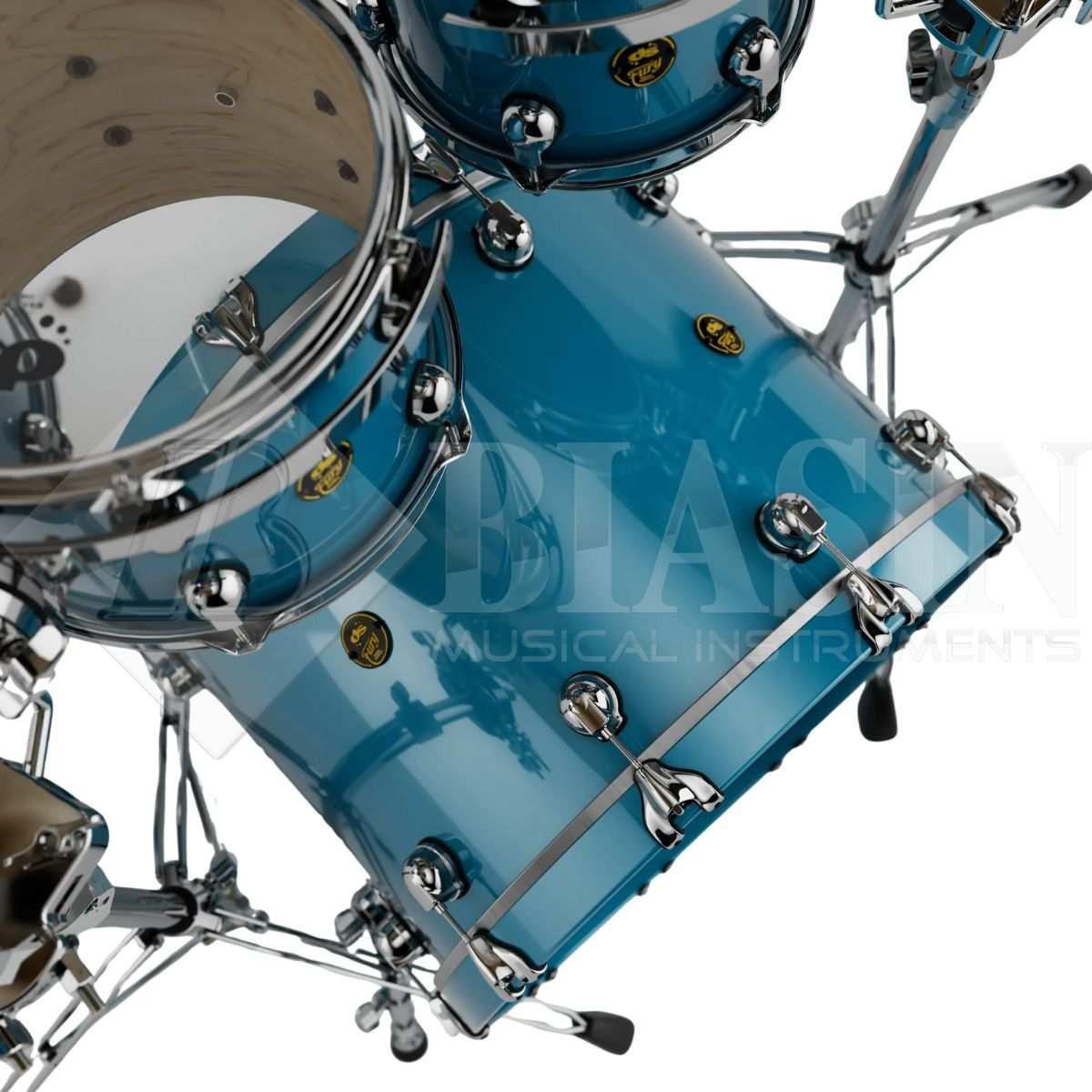 DS DRUM Fury Studio Kit Maple Shell Pack 4 pezzi Metallic Teal Lacquer 22/10/12/16