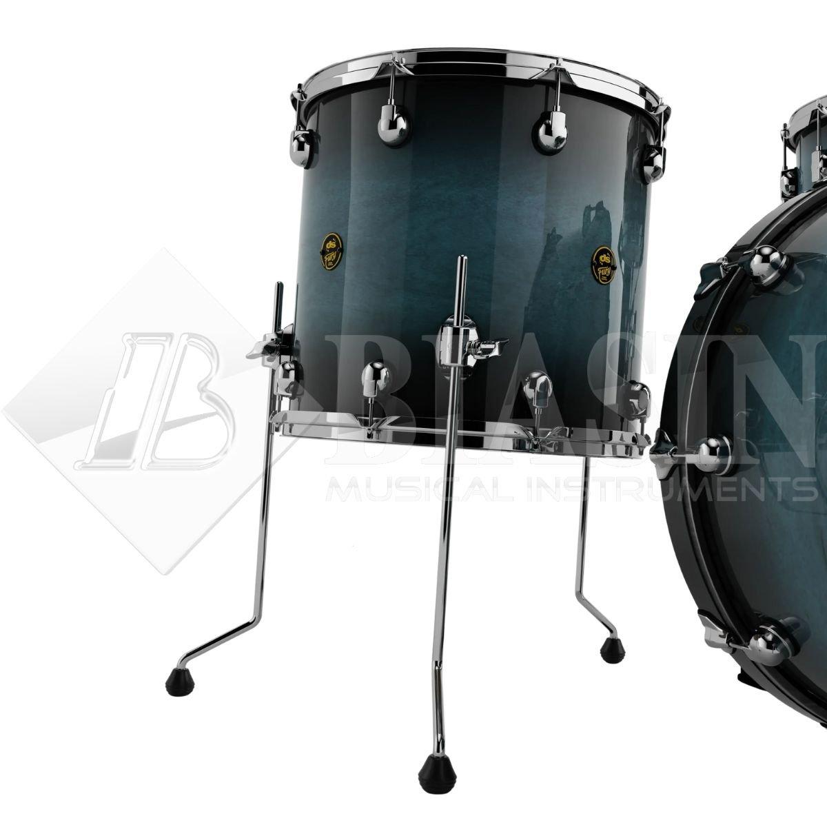 DS DRUM Fury Studio Kit Maple Shell Pack 4 pezzi Petrol Burst Lacquer 22/10/12/16