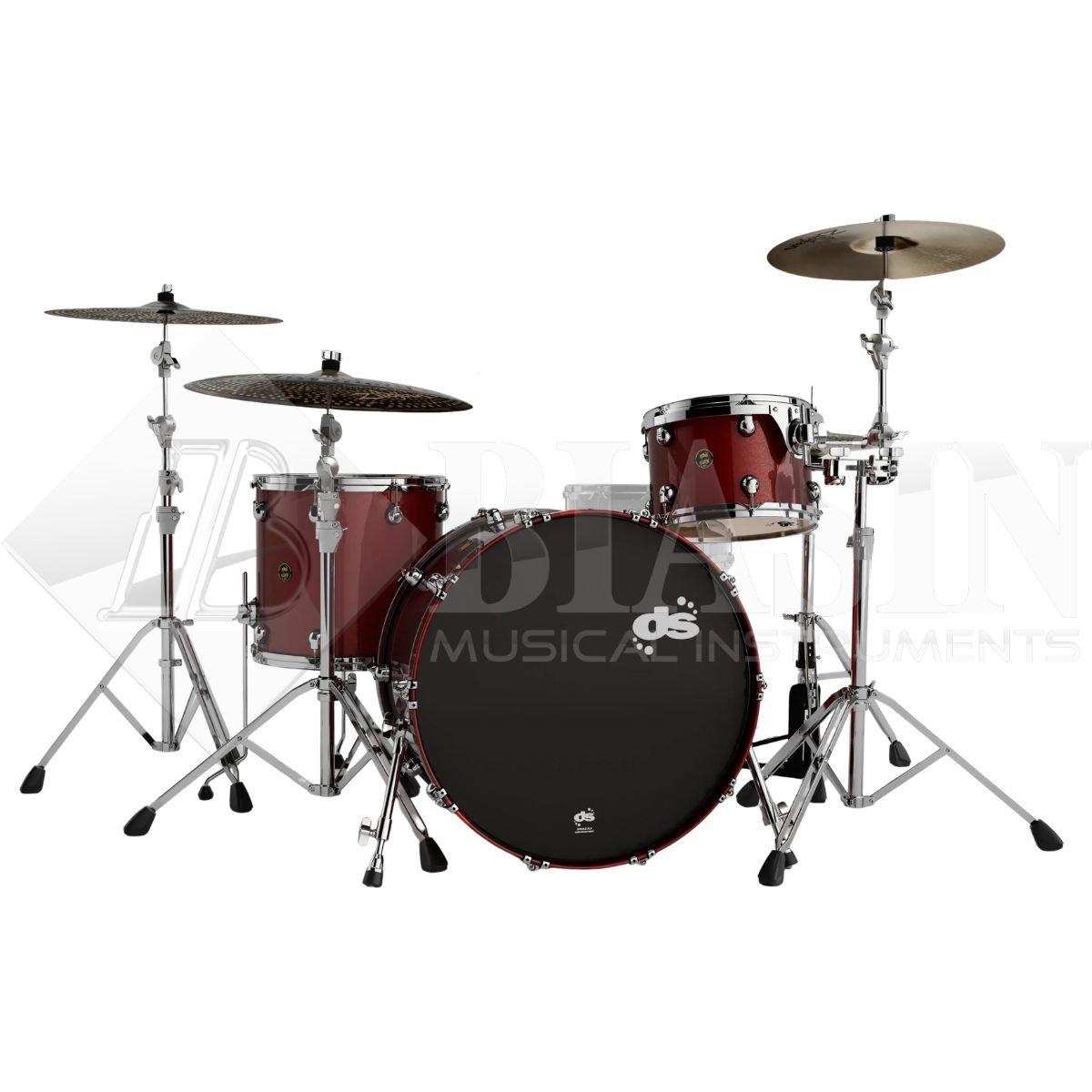 DS DRUM Fury Rock Kit Maple Shell Pack 3 pezzi Red Sparkle Lacquer 24/13/16