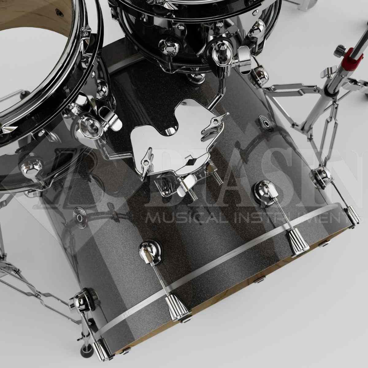 DS DRUM GrooveMaster Studio Kit Birch 5 pezzi Black Galaxy Wrap 22/10/12/16/14SD + Hardware 300 Series<br />