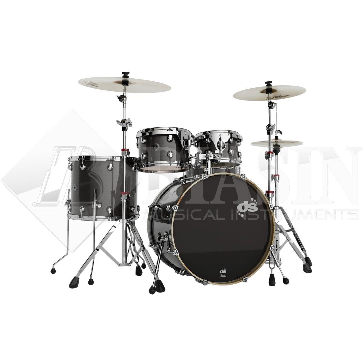 DS DRUM GrooveMaster Studio Kit Birch 5 pezzi Black Galaxy Wrap 22/10/12/16/14SD + Hardware 300 Series<br />