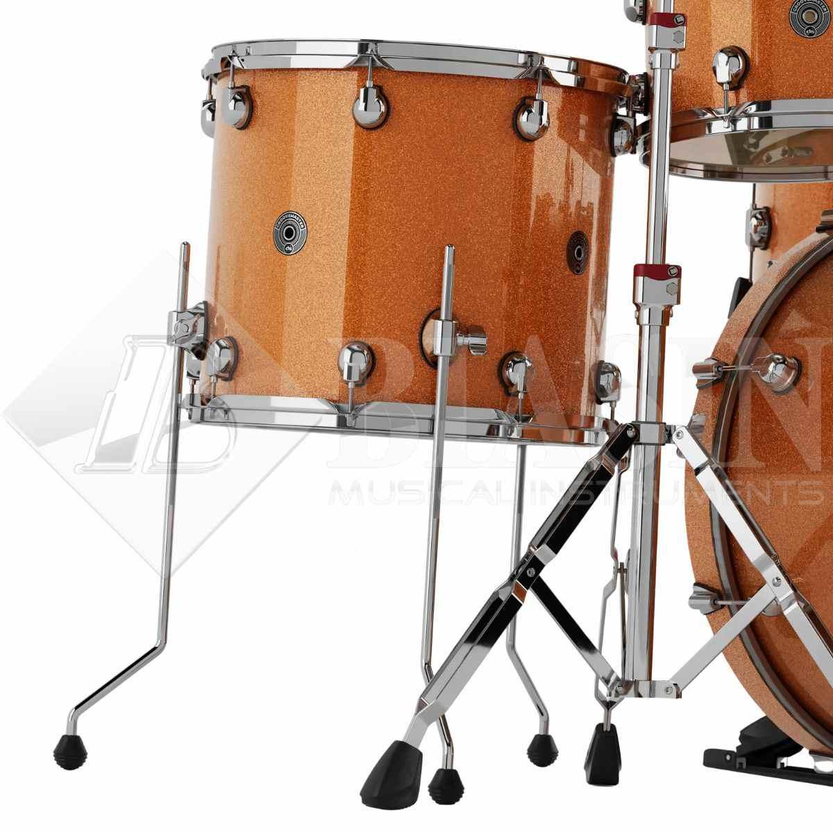 DS DRUM GrooveMaster Studio Kit Birch 5 pezzi Orange Galaxy Wrap 22/10/12/16/14SD + Hardware 300 Series