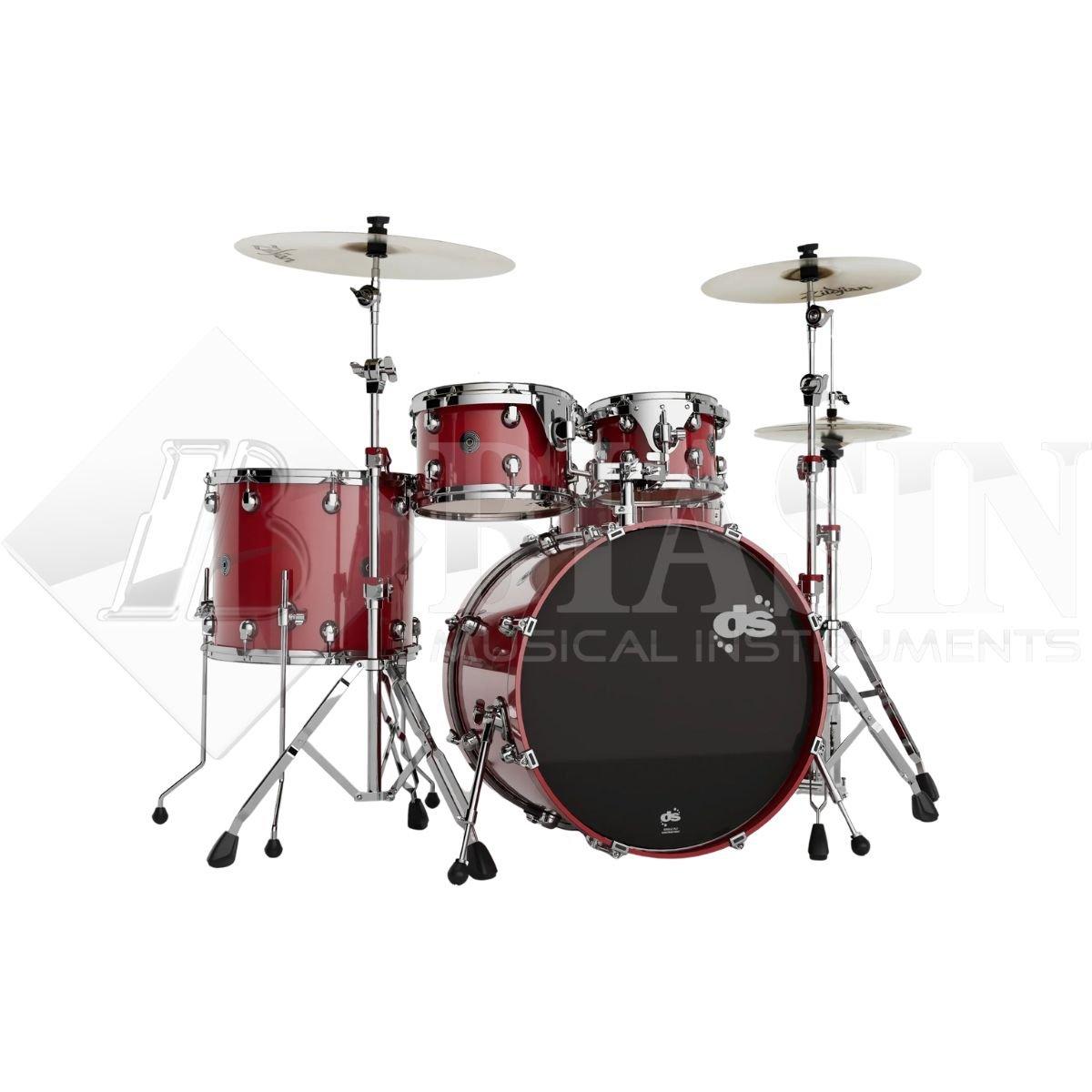 DS DRUM GrooveMaster Studio Kit Birch 5 pezzi Spicy Red Lacquer 22/10/12/16/14SD + Hardware 300 Series