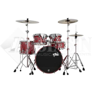 DS DRUM GrooveMaster Club Kit Birch 5 pezzi Spicy Red 20/10/12/16/14SD + Hardware 300 Series