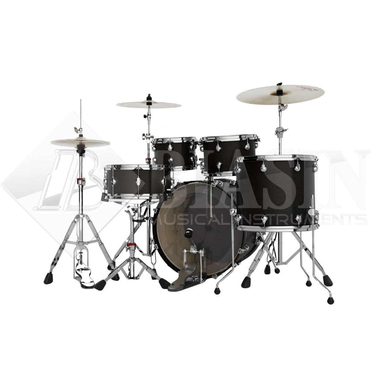 DS DRUM GrooveMaster Studio Kit Birch Shell Pack 5 pezzi Black Mist Stain Hard Satin 22/10/12/16/14SD