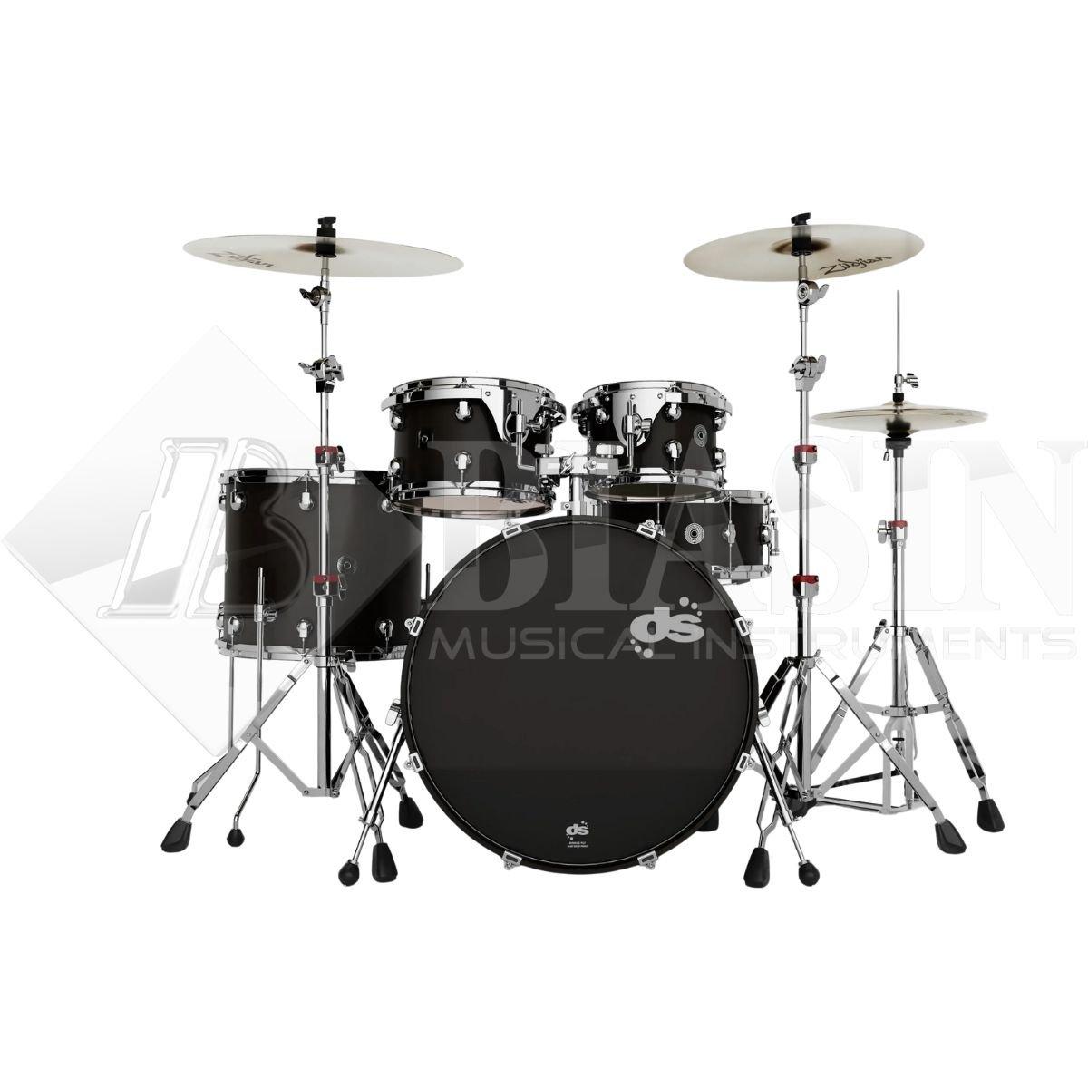 DS DRUM GrooveMaster Studio Kit Birch Shell Pack 5 pezzi Black Mist Stain Hard Satin 22/10/12/16/14SD