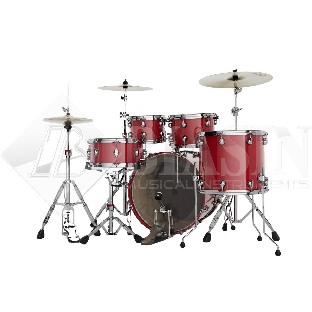 DS DRUM GrooveMaster Studio Kit Birch Shell Pack 5 pezzi Spicy Red Lacquer 22/10/12/16/14SD