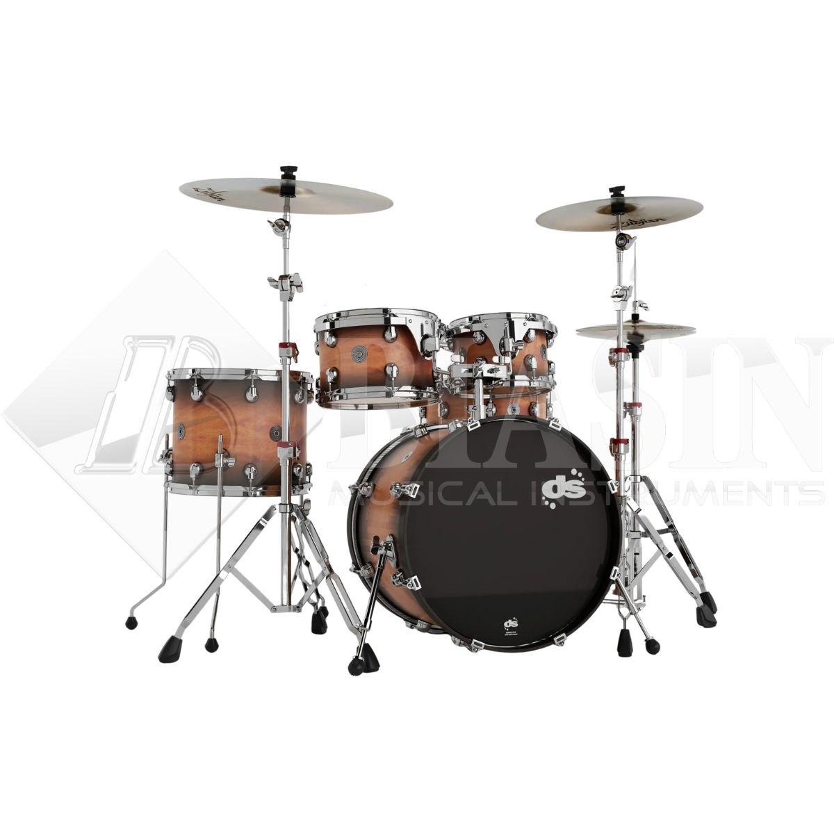 DS DRUM GrooveMaster Club Kit Birch Shell Pack 5 pezzi Amber Burst 20/10/12/14/14SD