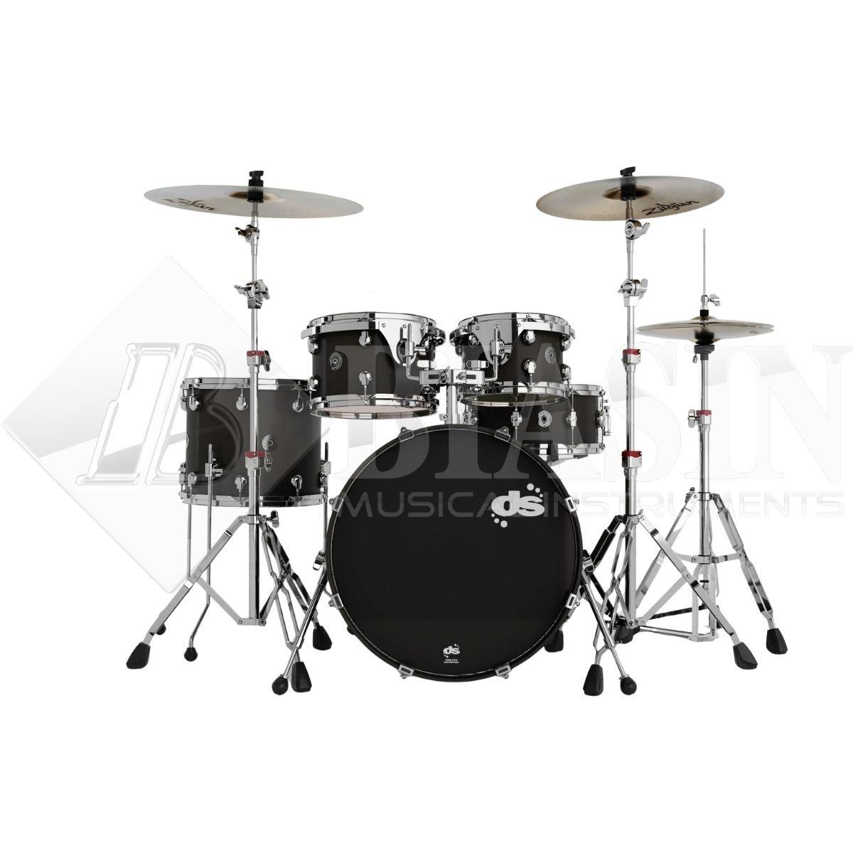 DS DRUM GrooveMaster Club Kit Birch Shell Pack 5 pezzi Black Mist Stain Hard Satin 20/10/12/14/14SD