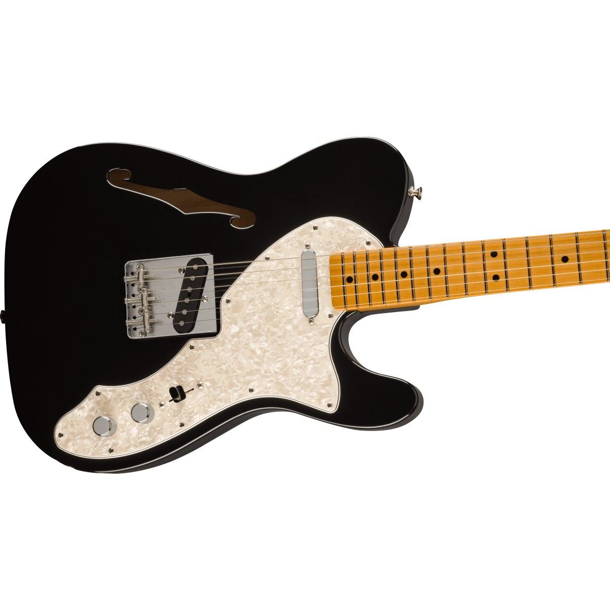 Fender vintera ii 60s telecaster thinline mn black chitarra elettrica