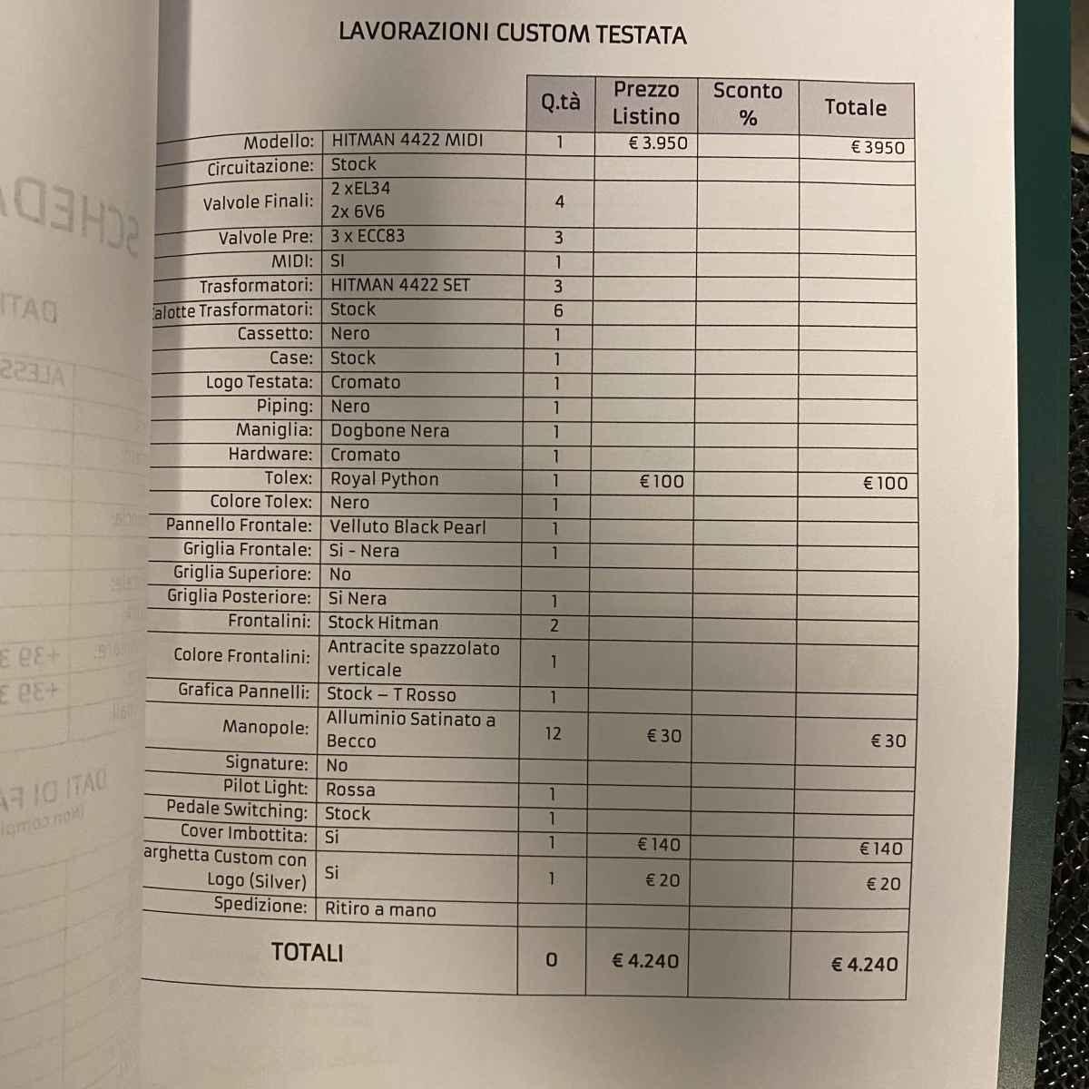 Frog hitman 4422 testata per chitarra  - usato garantito