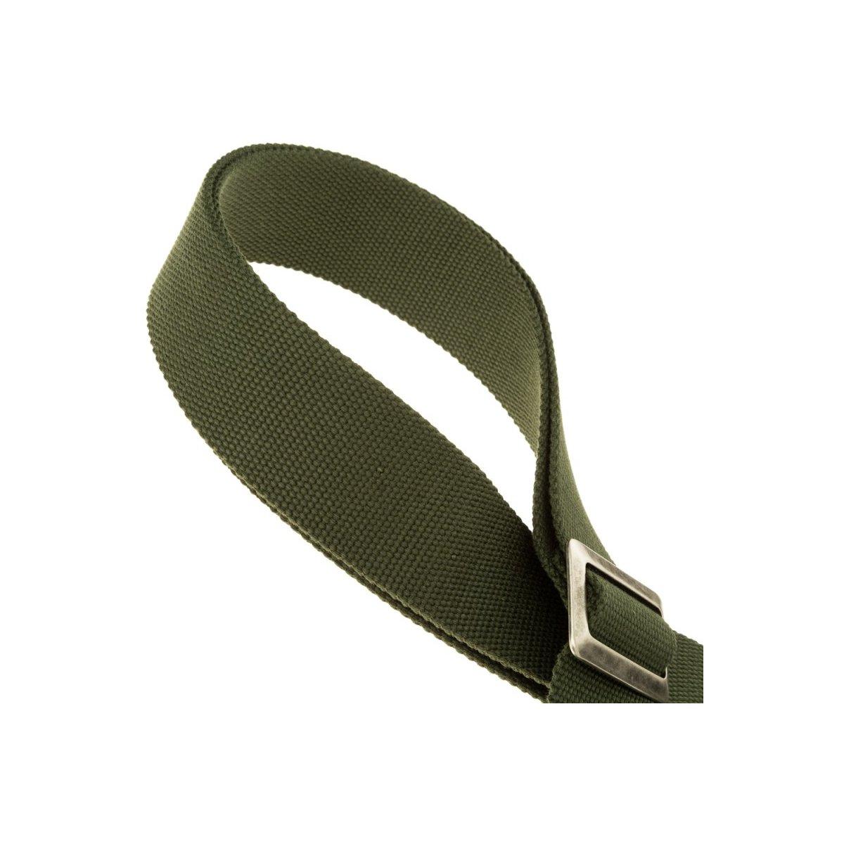 MAGRABO' Stripe SC Cotton Verde 5 cm terminali Twinkle Marrone Scuro, fibbia Recta Ottone