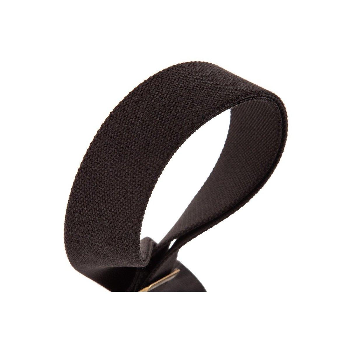 MAGRABO' Stripe SC Cotton Washed Ocra 5 cm terminali Twinkle Marrone Scuro, fibbia Recta Ottone