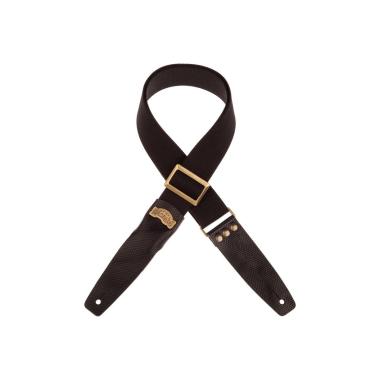 MAGRABO' Stripe SC Cotton Washed Ocra 5 cm terminali Twinkle Marrone Scuro, fibbia Recta Ottone