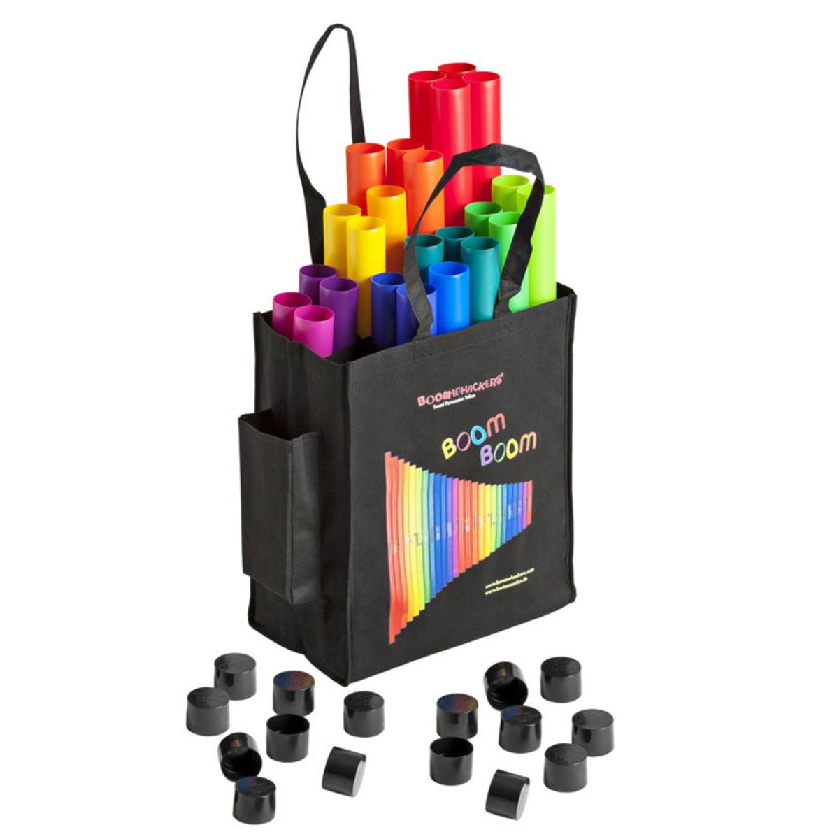 BOOMWHACKERS TUBI SONORI set 04 (BASIC SCHOOL SET 28 tubi + 16 Octavator )