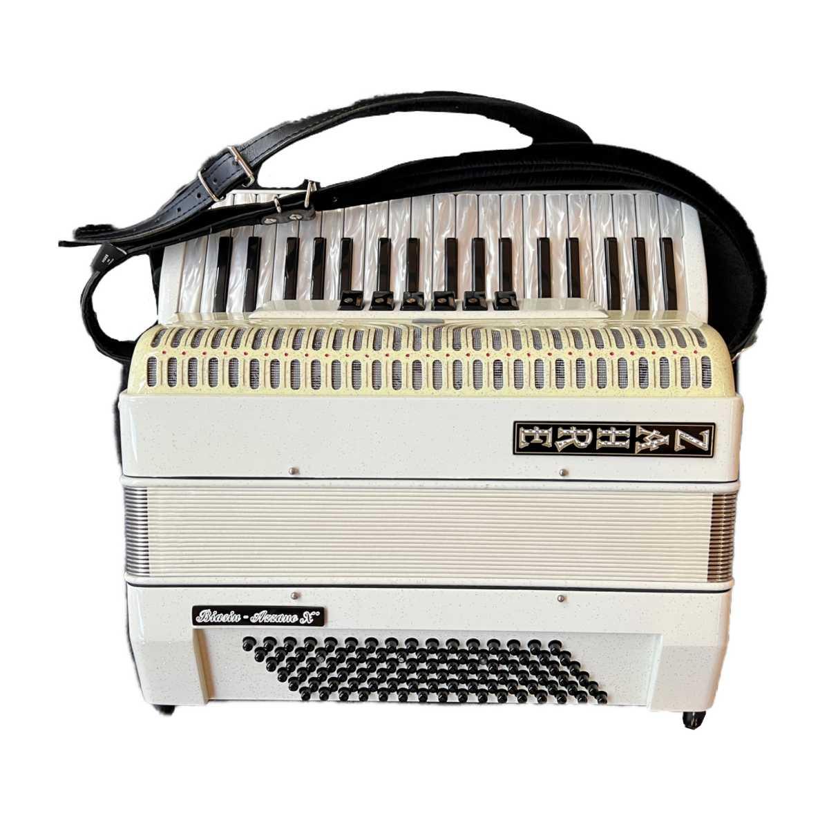 Zahre 96 bassi helicon bianca fisarmonica (usata)