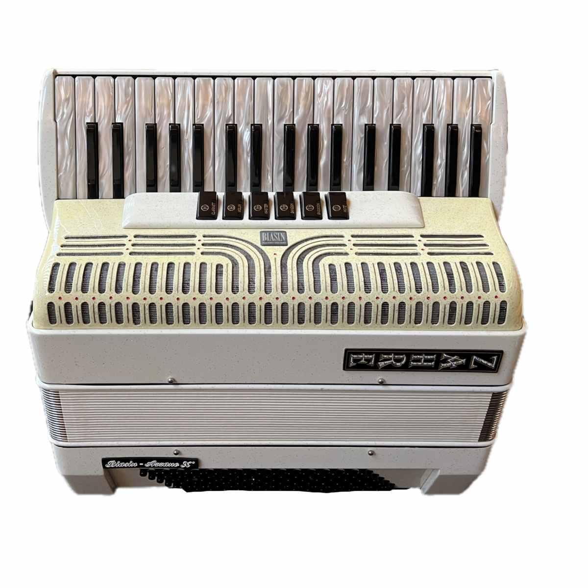 Zahre 96 bassi helicon bianca fisarmonica (usata)