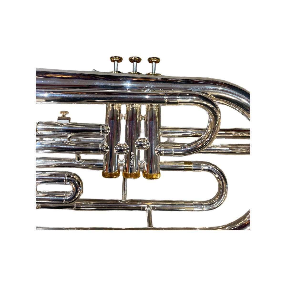 BBRASS 90S TROMBONE MARCHING IN Bb  SILVER PLATED