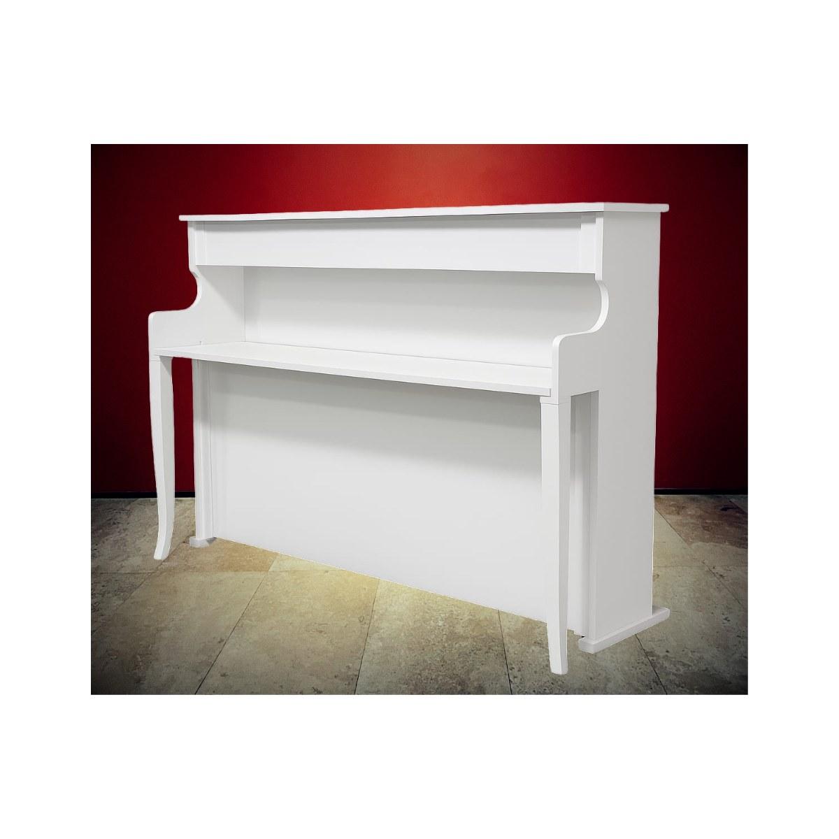 Pianoforte scenografico Verticale Modello H120 finitura bianco satinato