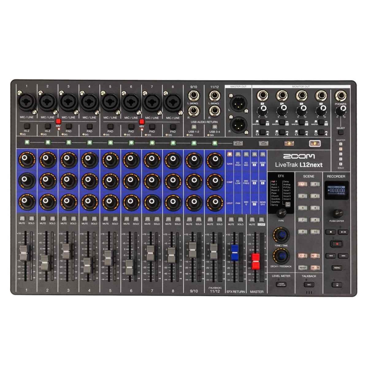 Zoom L-12next Mixer Digitale 12 Canali con Recorder e Interfaccia Audio