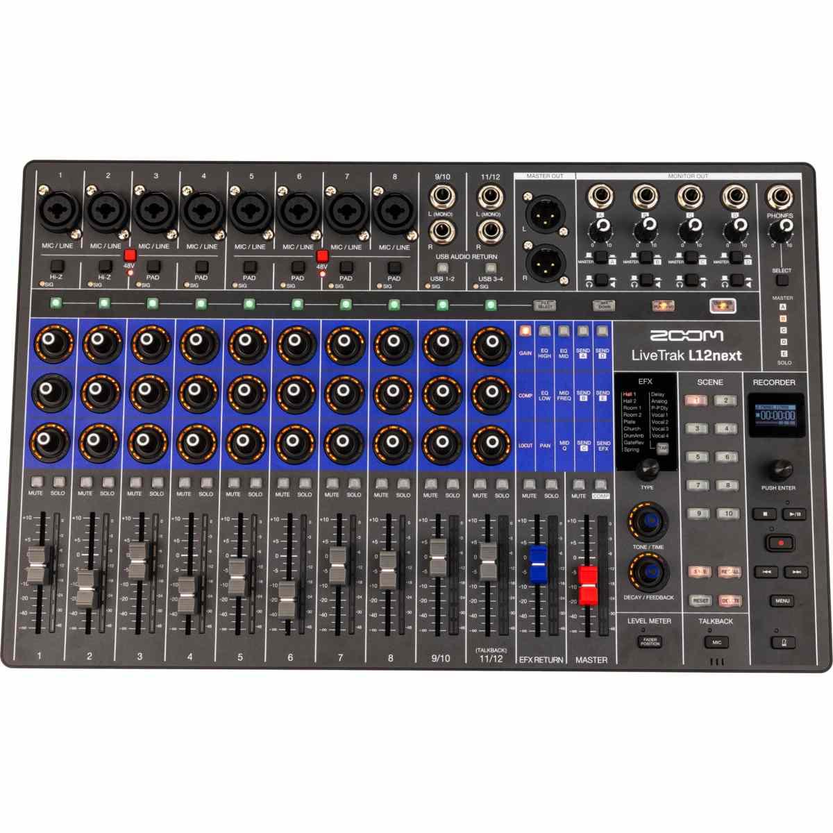 Zoom L-12next Mixer Digitale 12 Canali con Recorder e Interfaccia Audio