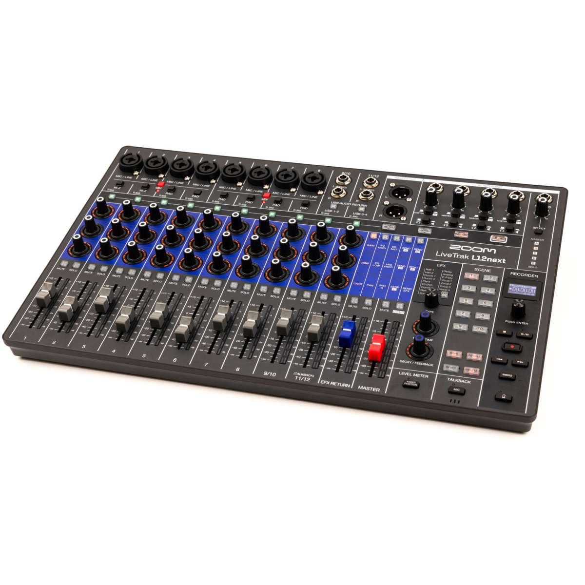 Zoom L-12next Mixer Digitale 12 Canali con Recorder e Interfaccia Audio
