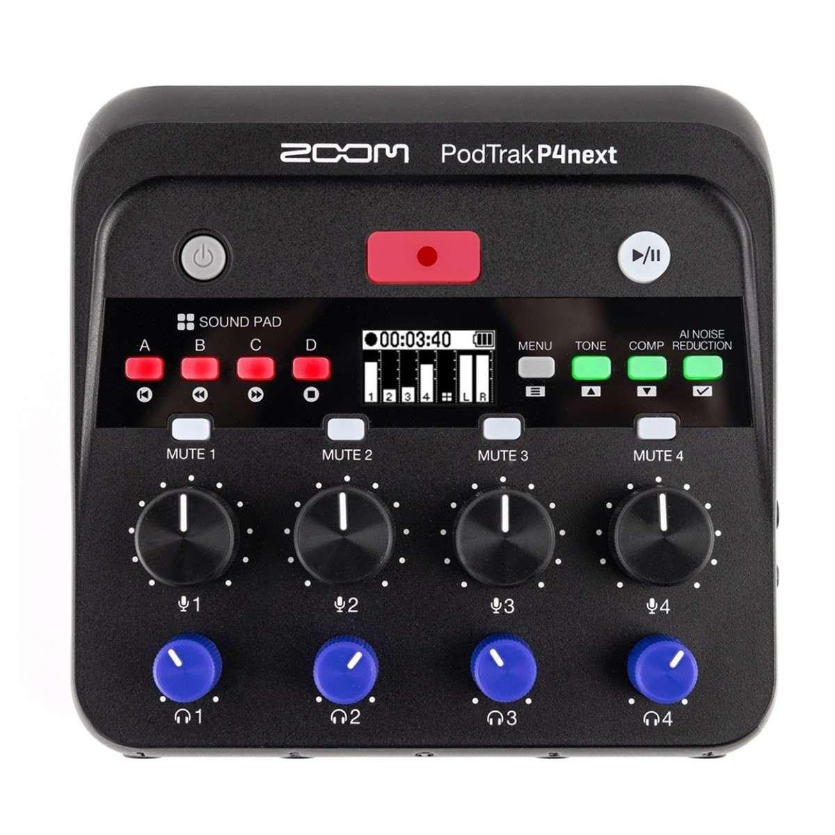 ZOOM P4next - Registratore/Interfaccia audio portatile per podcast