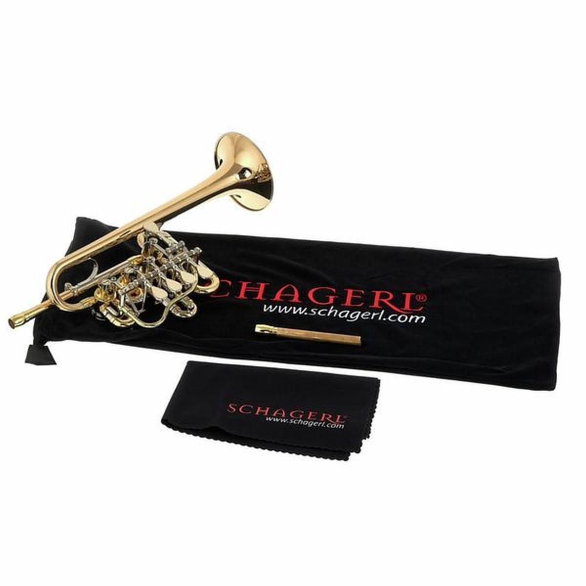 Schagerl berlin z piccolo trumpet b/a gold plated sn scy14064