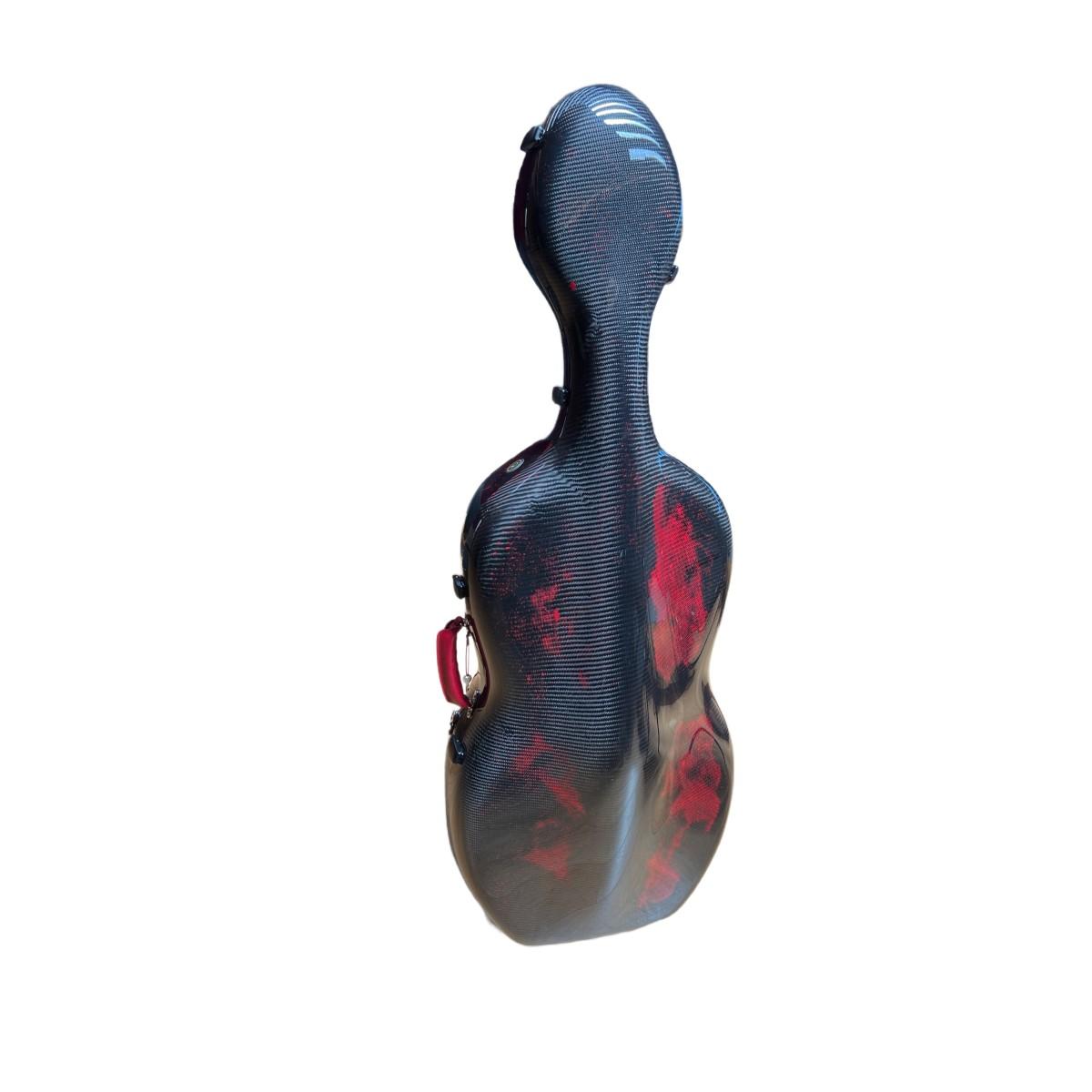 Alpha case violoncello red, 3d