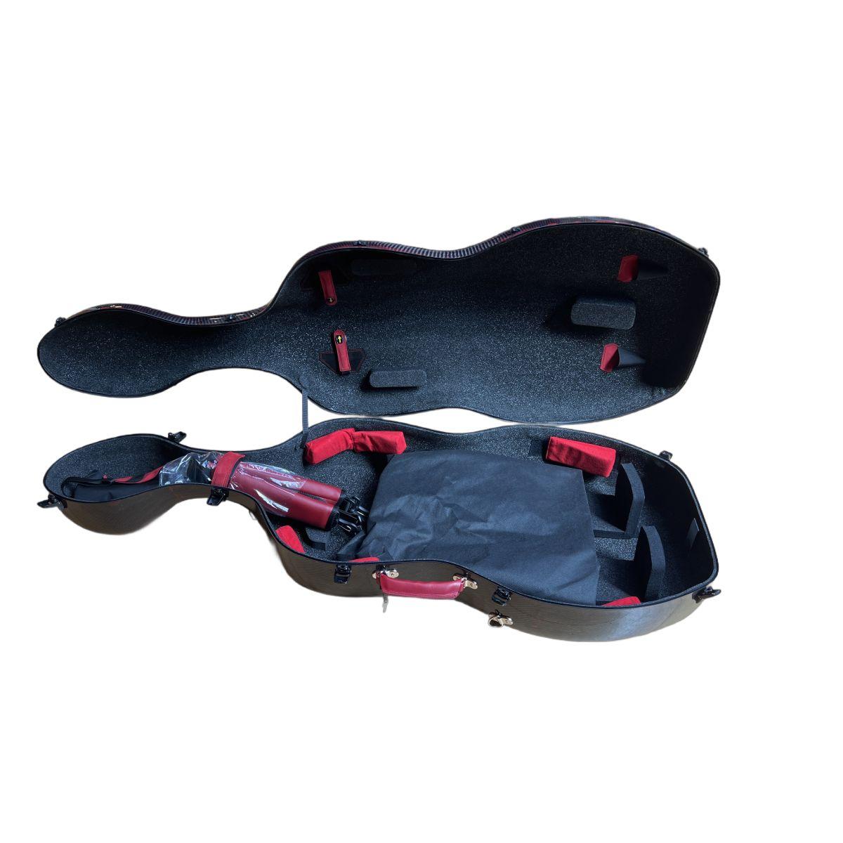 Alpha case violoncello red, 3d
