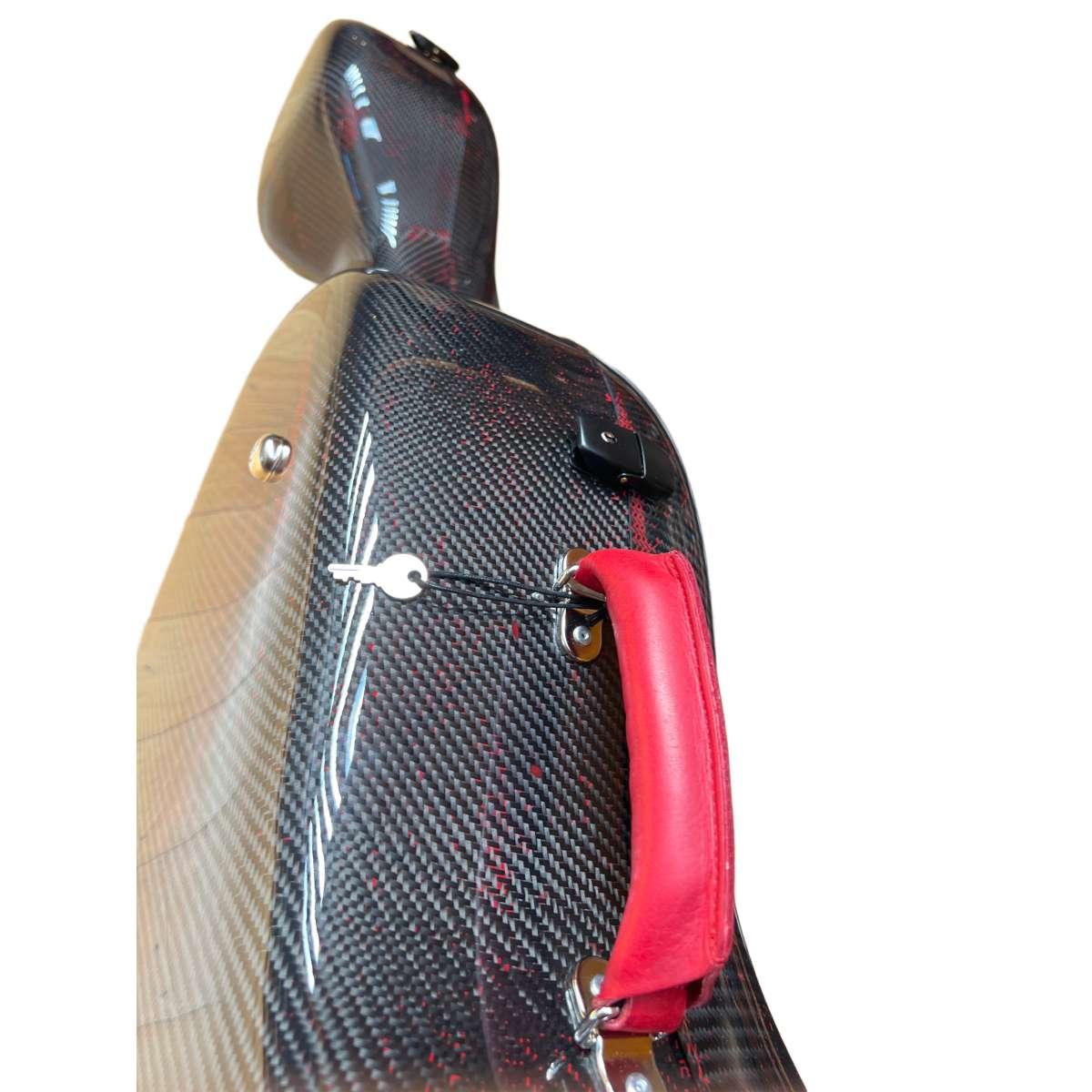 Alpha case violoncello red, 3d