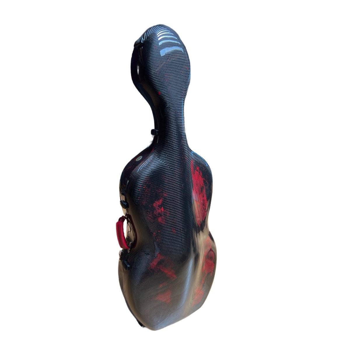 Alpha case violoncello red, 3d