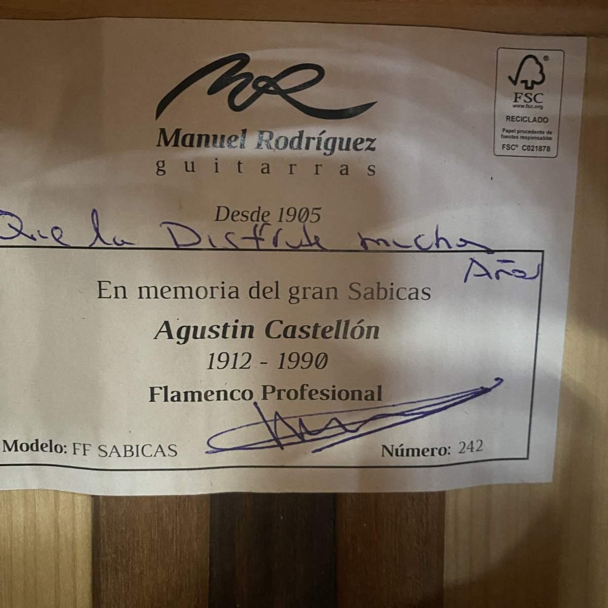 Manuel rodriguez mr chitarra classica flamenca in cipresso