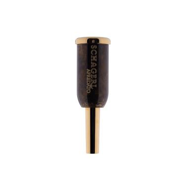 Schagerl 1 1/2 bocchino per tromba apredato gold plated vintage bell