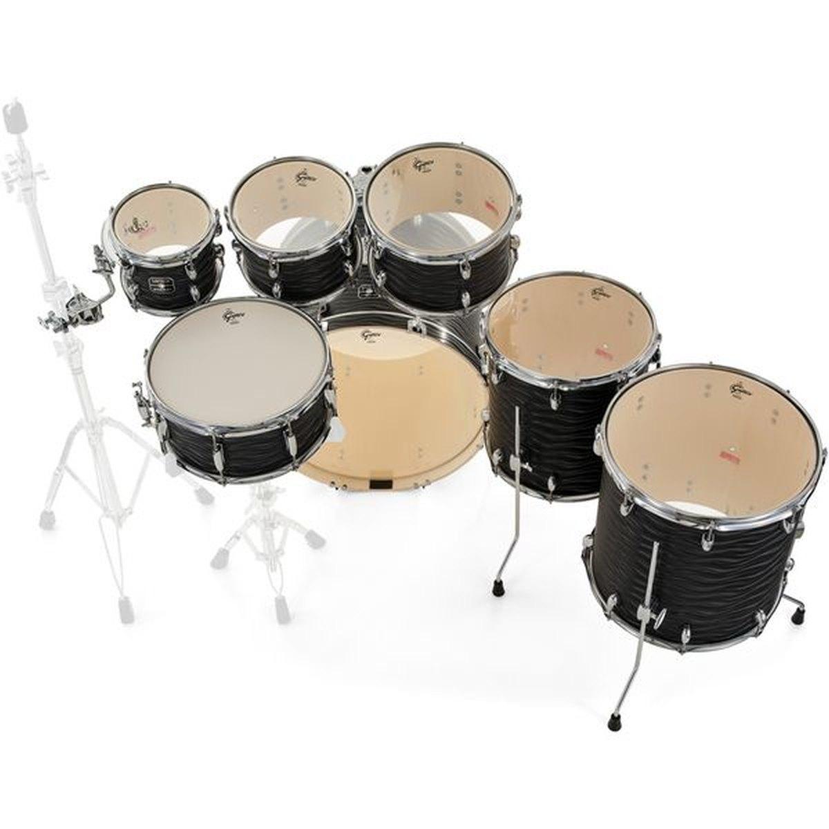 Gretsch energy 7 pezzi black flame batteria acustica solo fusti cassa 22
