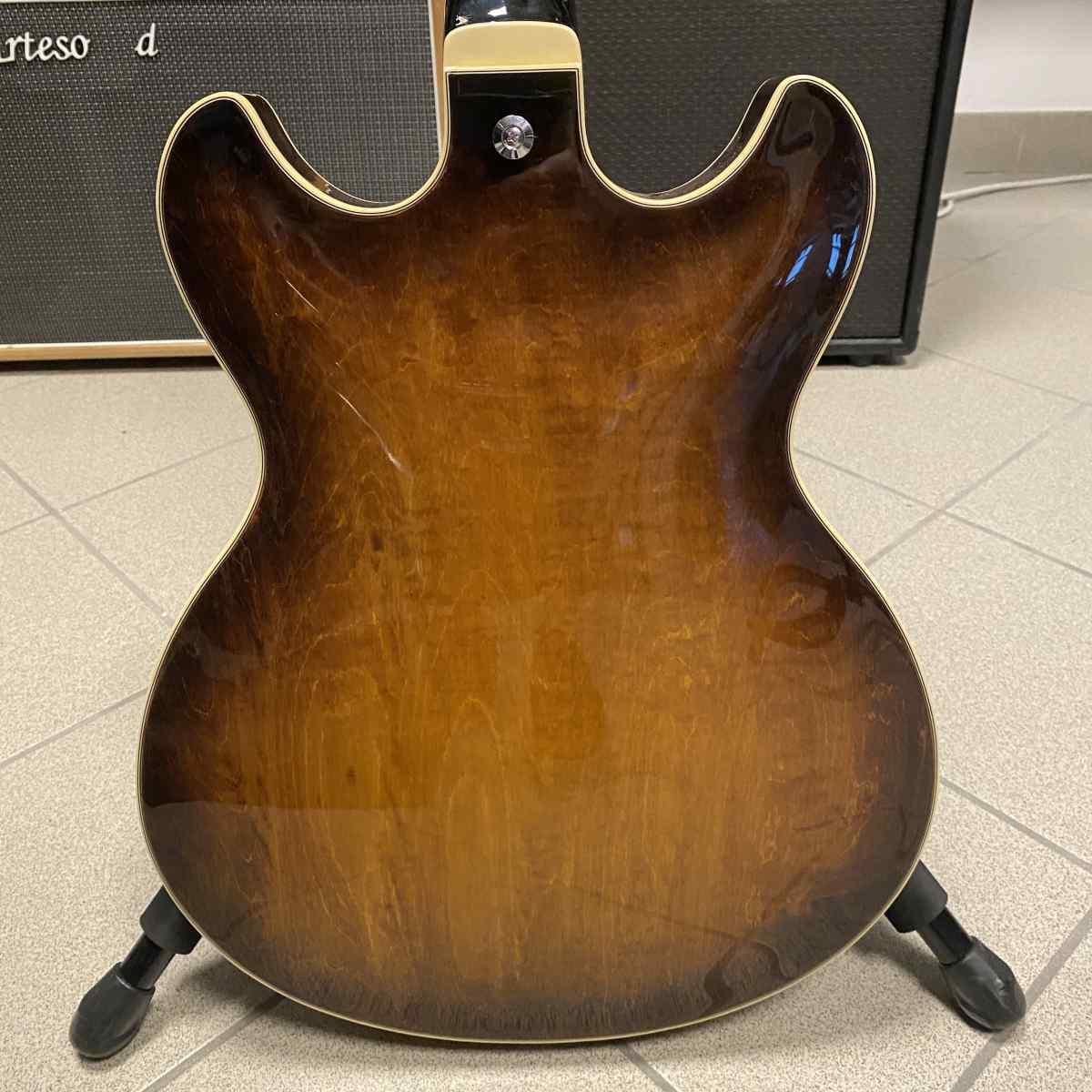 Ibanez as7328tbc tobacco brown chitarra semiacustica baritona - expo guitar show