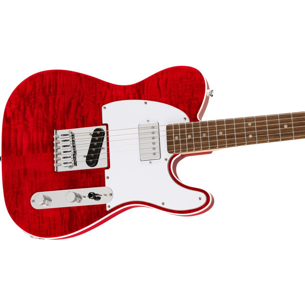 Fender squier affinity telecaster fmt sh lrl wpg crimson red transparent chitarra elettrica