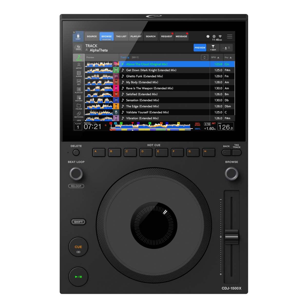 ALPHATHETA CDJ-1500X Multiplayer Professionale CON CONNESSIONE WI-FI E SISTEMA INTERATTIVO COBEAT